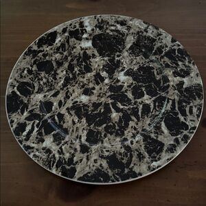 Villeroy & Boch Brown, Tan and White Marble Dinner Charger Plate Set of 6